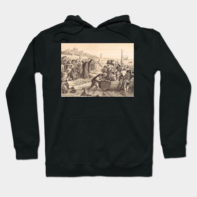 Departure of Pilgrim Fathers Delft Holland 1620 Hoodie by artfromthepast